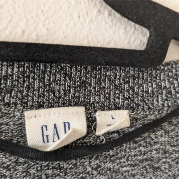 Gap Merino Wool Heather Grey Sweater 3/4 Sleeve Women's size L - Picture 7 of 8